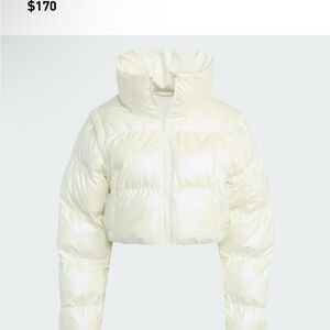 adidas Women's Off-White Puffer Vest Jacket
